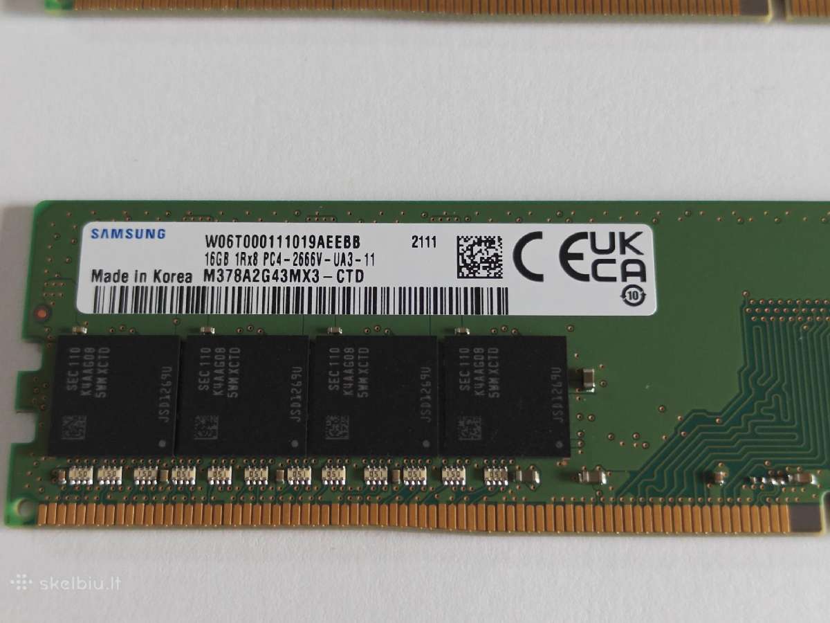 Samsung Ddr4 32gb(2x16gb) 2666mhz - nuotraukos Nr. 3