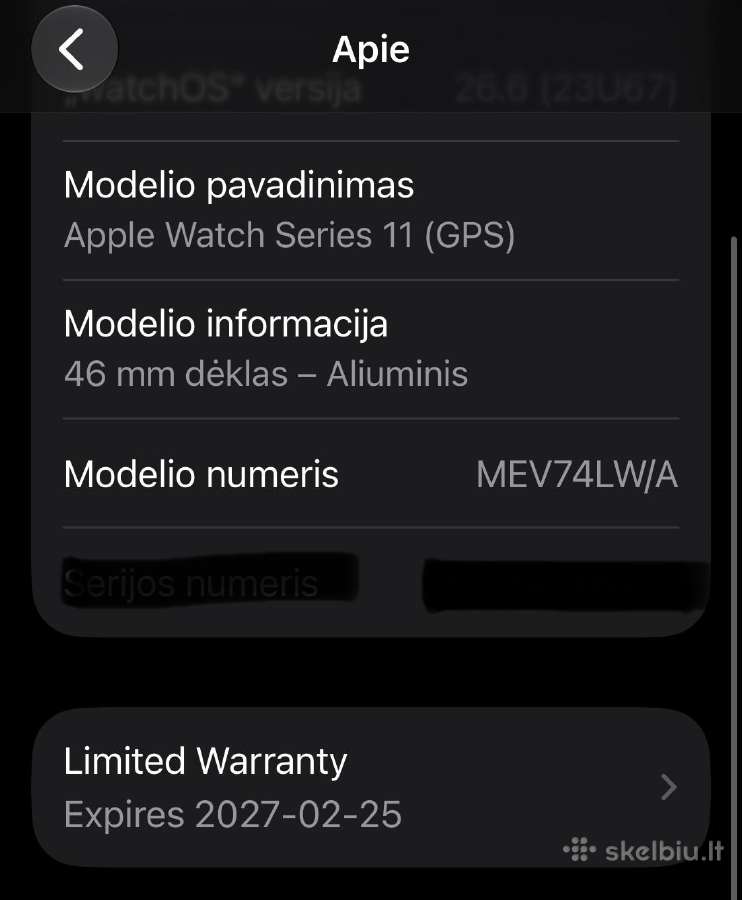 „Apple Watch Series 11“ 46 mm GPS - nuotraukos Nr. 3