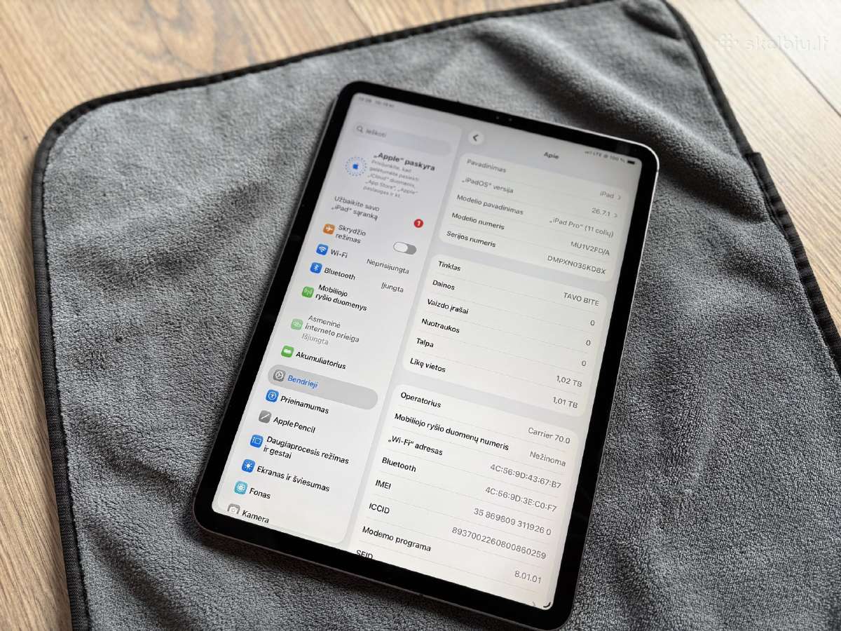 iPad Pro 11" (2018) – 1 TB, Wi-fi + Cellular - nuotraukos Nr. 2