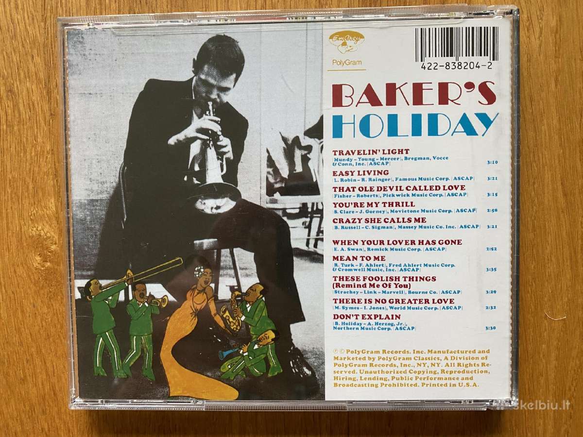 Originalus Chet Baker – Baker's Holiday CD - nuotraukos Nr. 2