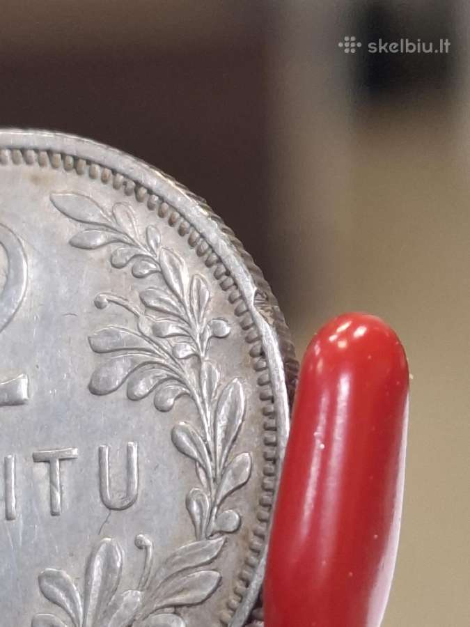Sidabriniai du litai 1925 Lietuva - nuotraukos Nr. 3