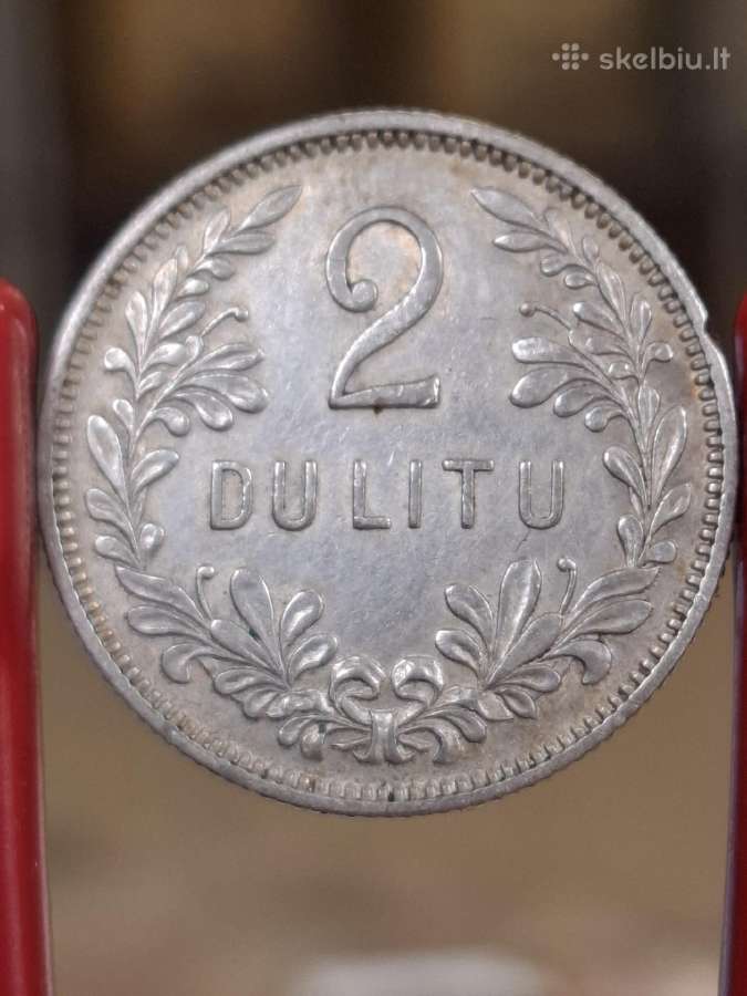 Sidabriniai du litai 1925 Lietuva - nuotraukos Nr. 5