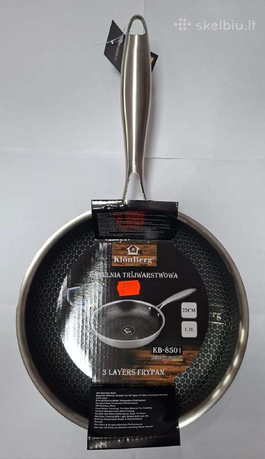 Keptuvės su korėta danga 16/20/22/24/26/28/30 cm - nuotraukos Nr. 8