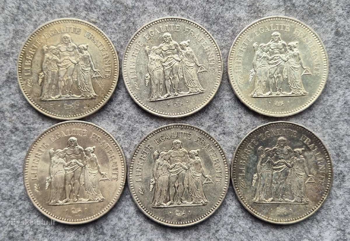 50 Frankų 1975-1979 Prancūzija. Kaina 50 Eur - nuotraukos Nr. 2