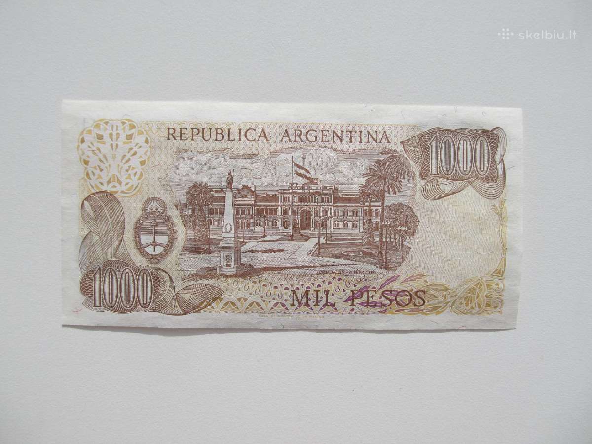 500 ir 1000 pesos , Argentina , 1982 - nuotraukos Nr. 4