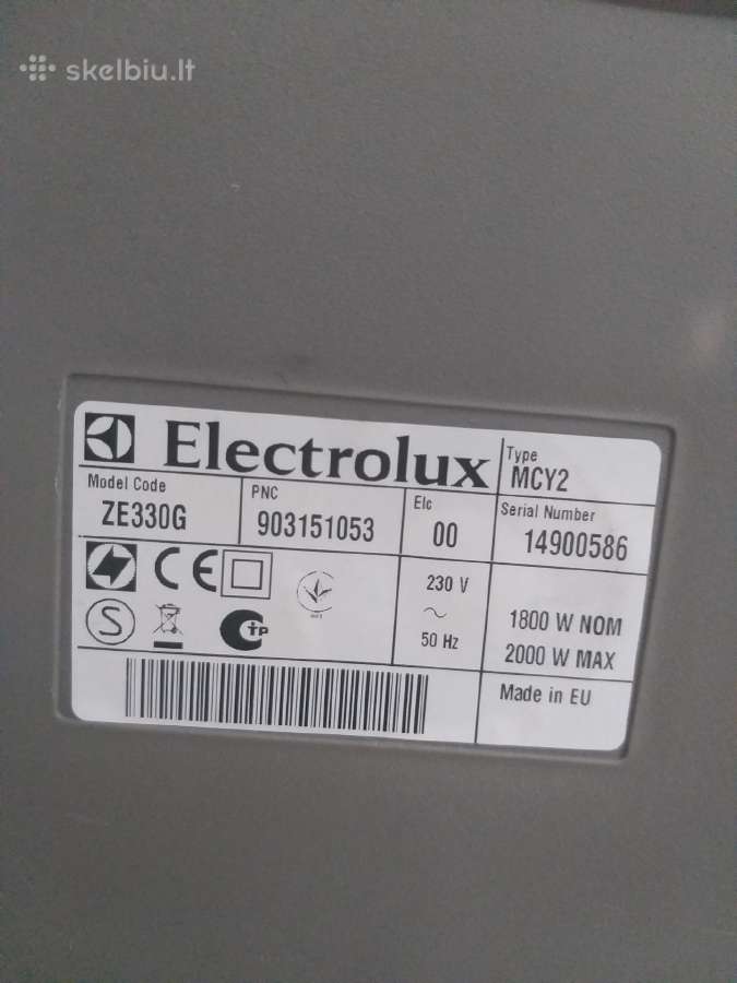 Dulkių siurblys Electrolux Ze330g - nuotraukos Nr. 3
