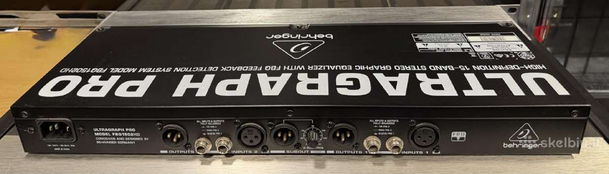 Behringer Fbq1502hd ekvalaizeris kaip naujas - nuotraukos Nr. 2