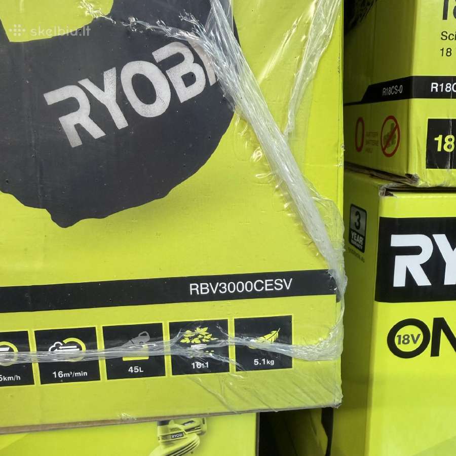 Elektrinis lapų siurblys Ryobi Rbv3000cesv, 3000w - nuotraukos Nr. 3