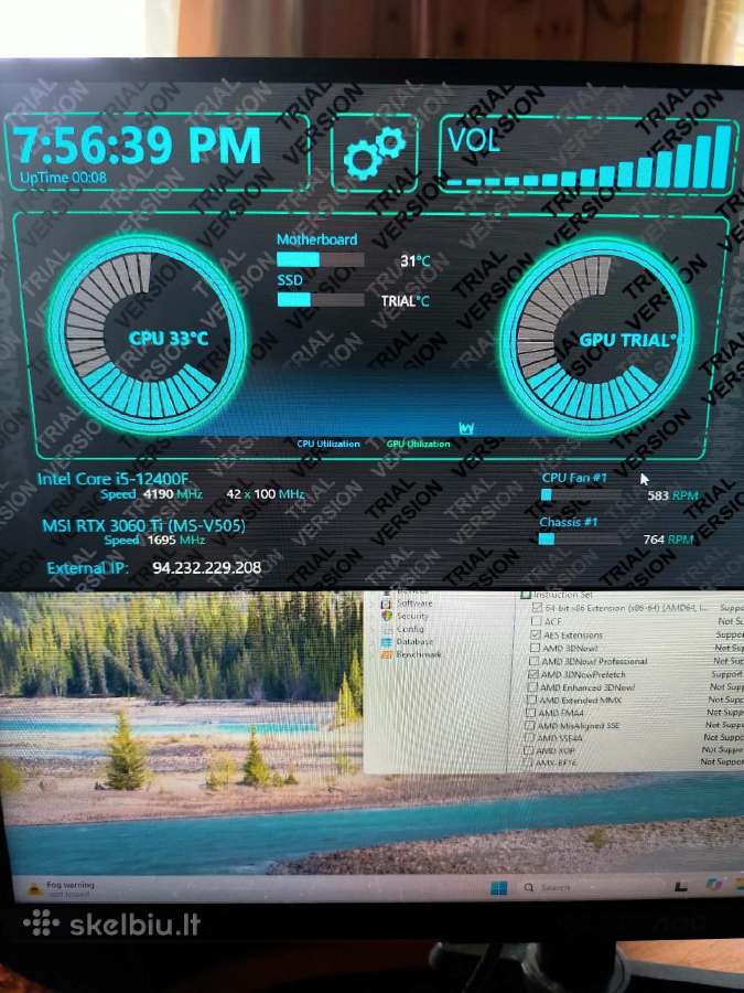Pilnas žaidimų komplektas: (i5-12400f, Rtx 3060ti - nuotraukos Nr. 11