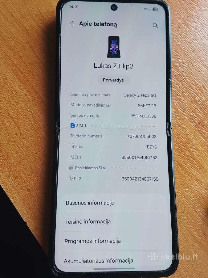 Samsung galaxy zflip 3 - nuotraukos Nr. 7