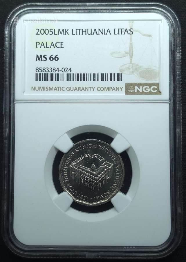 1 litas 2005 m. Ngc Ms 66 Valdovų rūmai - nuotraukos Nr. 2