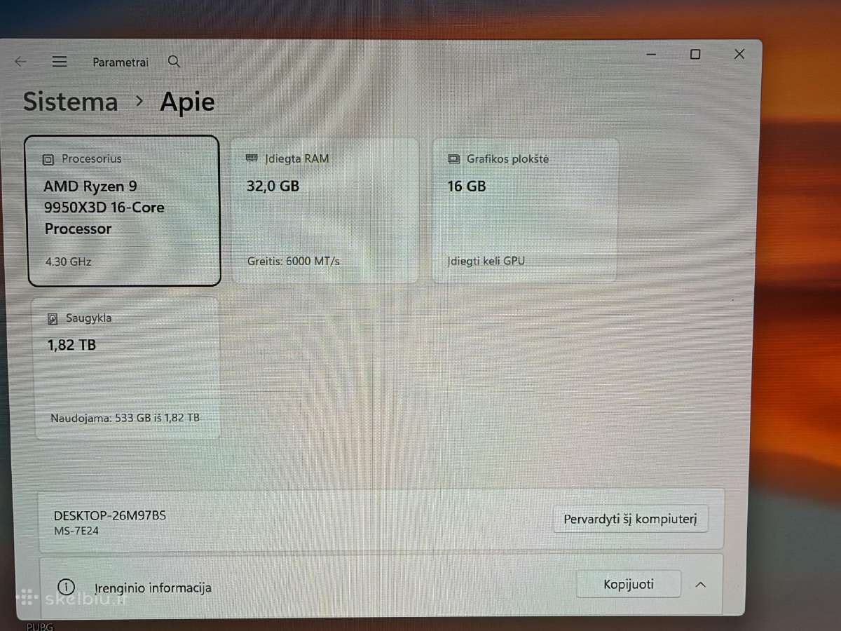 Gaming Setuprtx 5080 Ryzen 9 9950x3d 4k Ole - nuotraukos Nr. 8