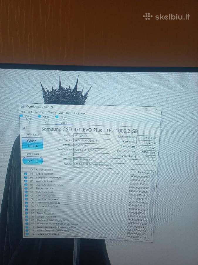Samsung 970 EVO Plus 1tb Tik 181h - nuotraukos Nr. 2