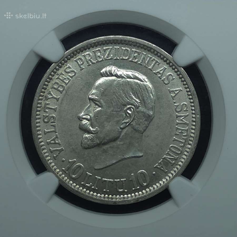 10 litų 1938 m. Ngc Ms 62 Antanas Smetona - nuotraukos Nr. 3