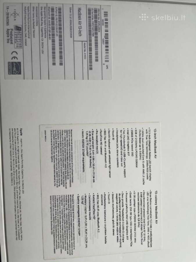 MacBook air 2019 - nuotraukos Nr. 11