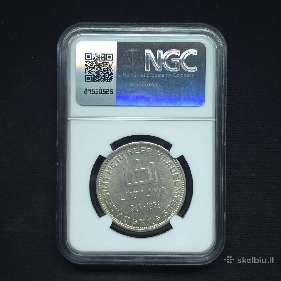 10 litų 1938 m. Ngc Ms 62 Antanas Smetona - nuotraukos Nr. 4