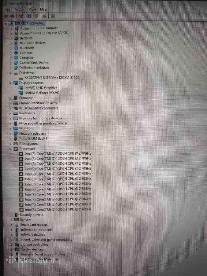 15.6 Ips i7-10850h 16gb 512gb Mx 250 2gb 47% - nuotraukos Nr. 6