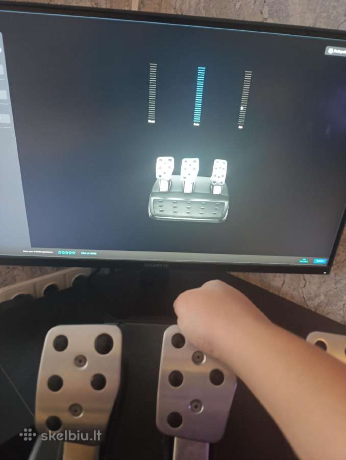 Logitech g29 vairas su pedalais - nuotraukos Nr. 3
