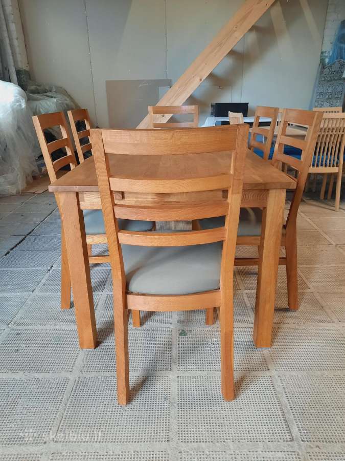 Ąžuolinis stalas +6 kėdės iš Danijos - nuotraukos Nr. 7