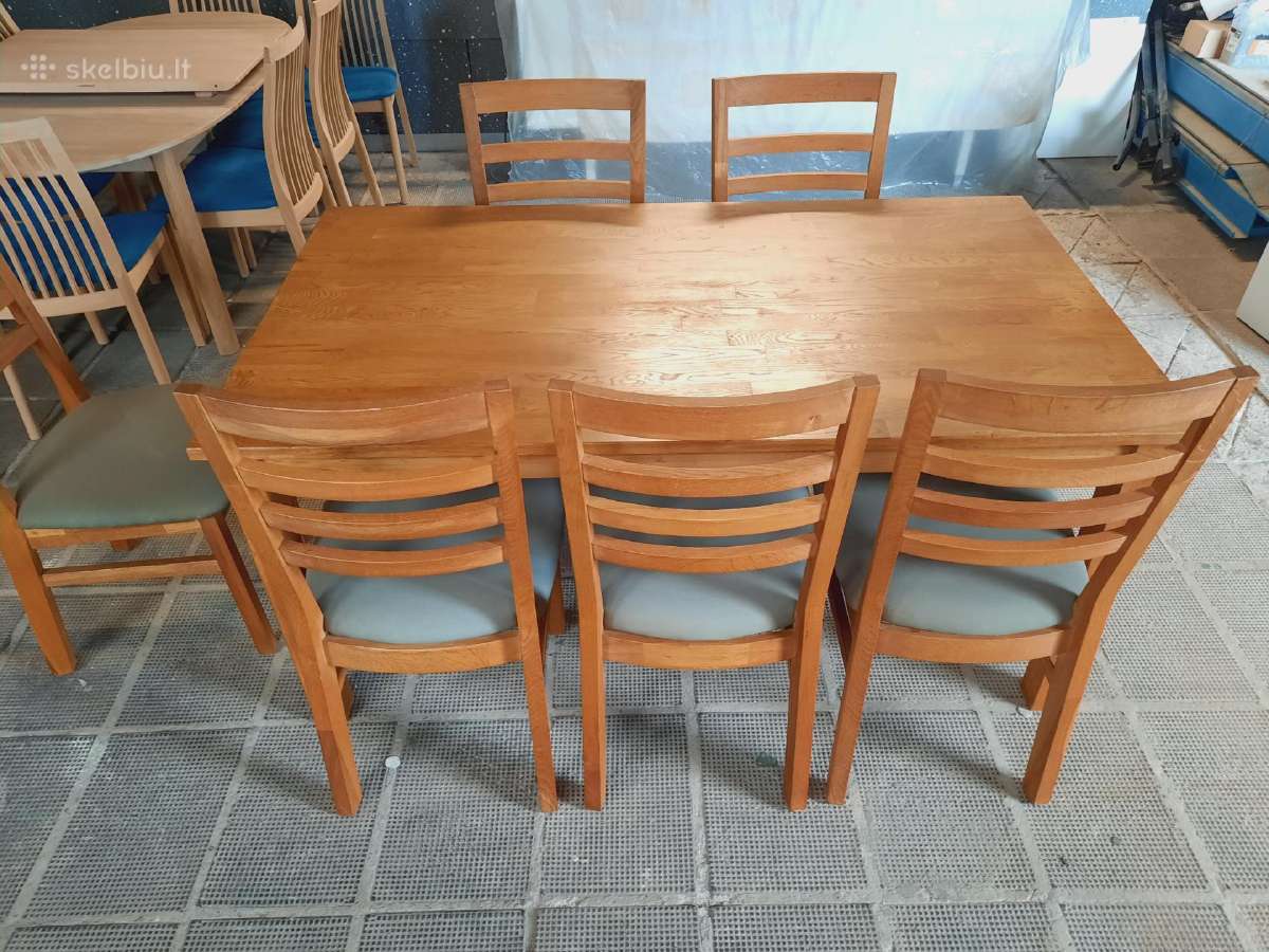 Ąžuolinis stalas +6 kėdės iš Danijos - nuotraukos Nr. 10