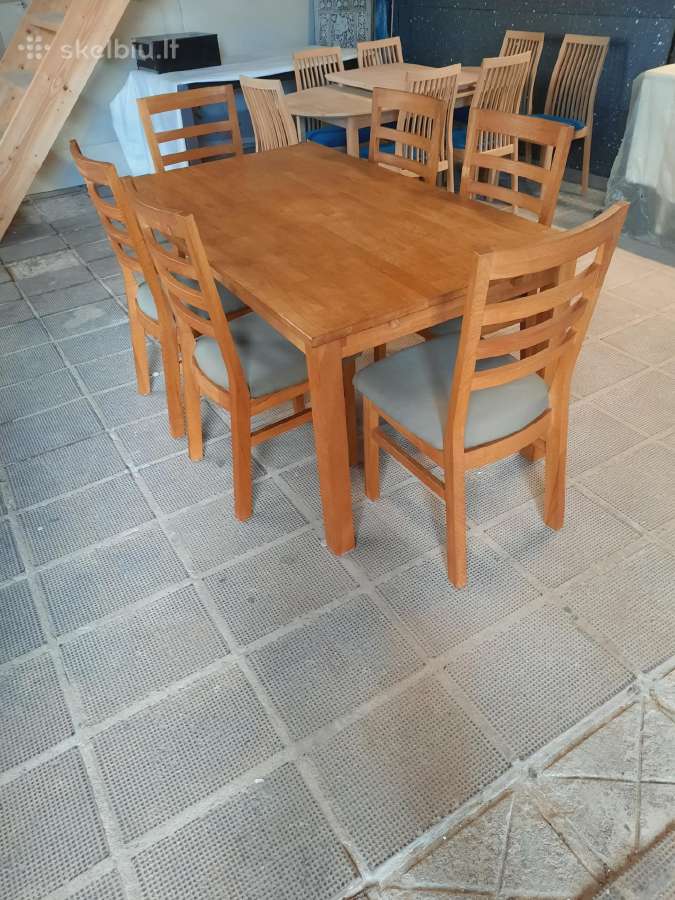 Ąžuolinis stalas +6 kėdės iš Danijos - nuotraukos Nr. 11