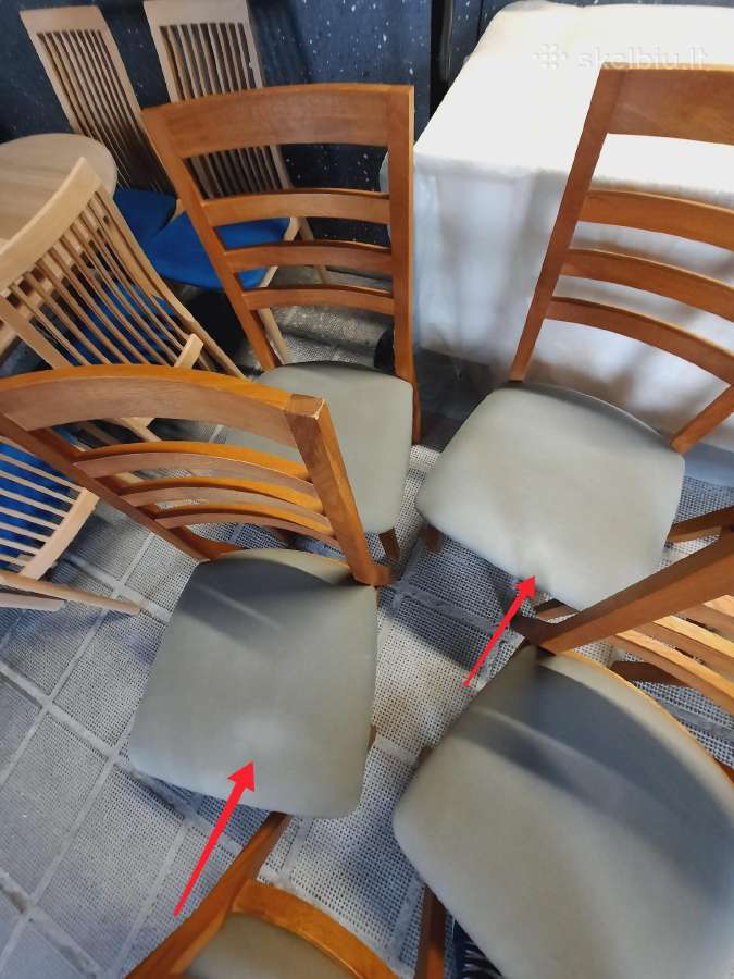 Ąžuolinis stalas +6 kėdės iš Danijos - nuotraukos Nr. 18