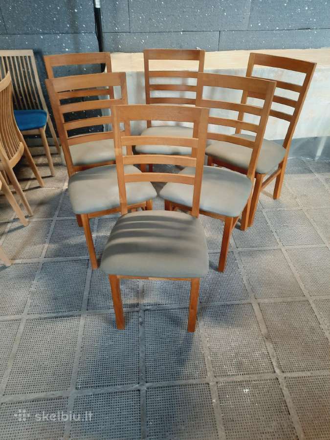 6 Ąžuolinės kėdės iš Danijos - nuotraukos Nr. 2