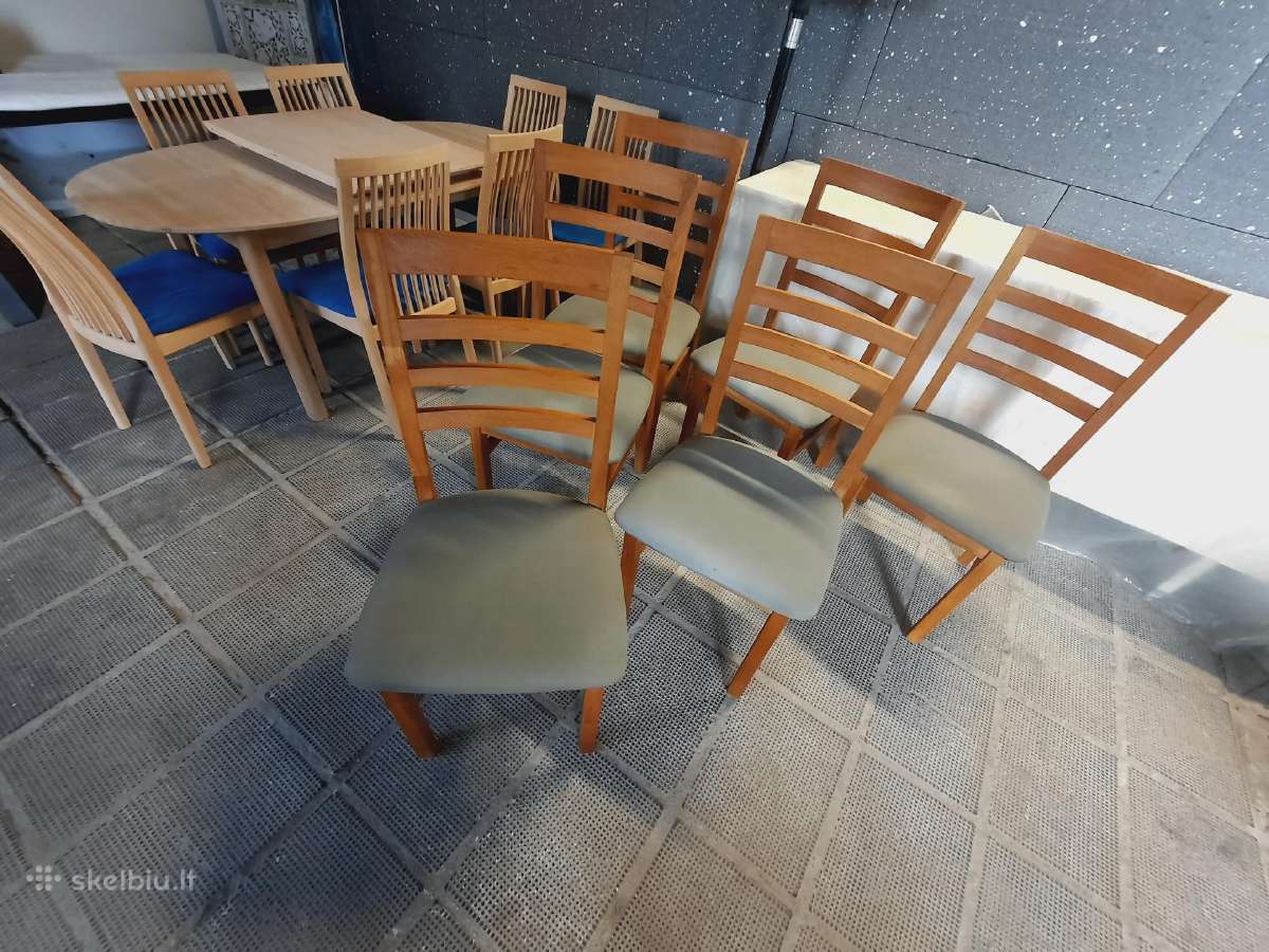 6 Ąžuolinės kėdės iš Danijos - nuotraukos Nr. 4
