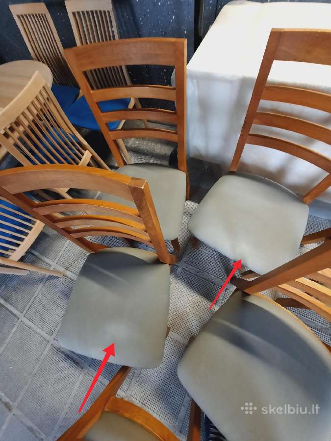 6 Ąžuolinės kėdės iš Danijos - nuotraukos Nr. 10