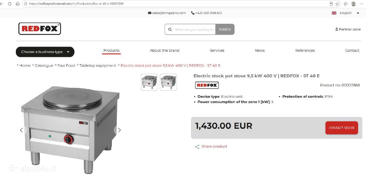 Elektrinė viryklė 1vietos Redfox (stock pot stove) - nuotraukos Nr. 6