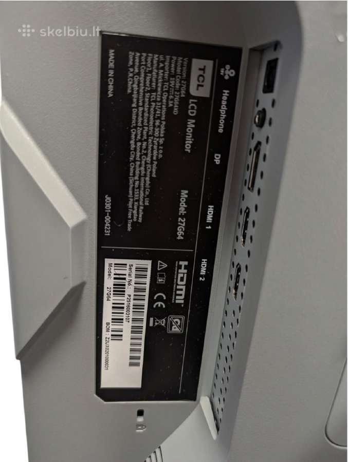 Monitorius Tcl 27g64 27 Qhd Qd-mini LED 1 - nuotraukos Nr. 6