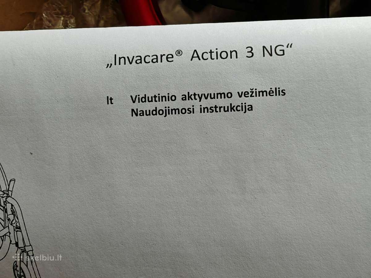 Neigaliojo vežimėlis invacare action 3 NG - nuotraukos Nr. 5