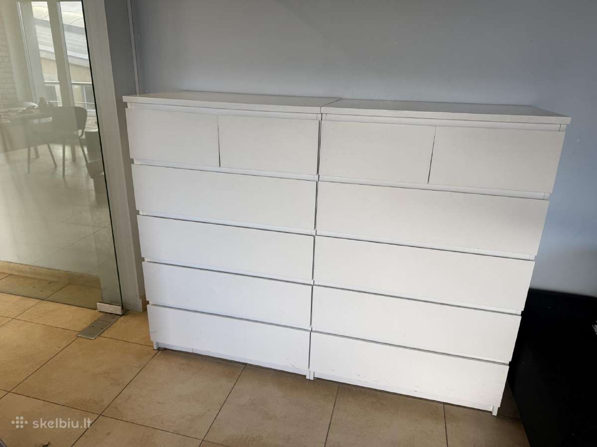 Dvi Ikea Malm komodos - nuotraukos Nr. 2