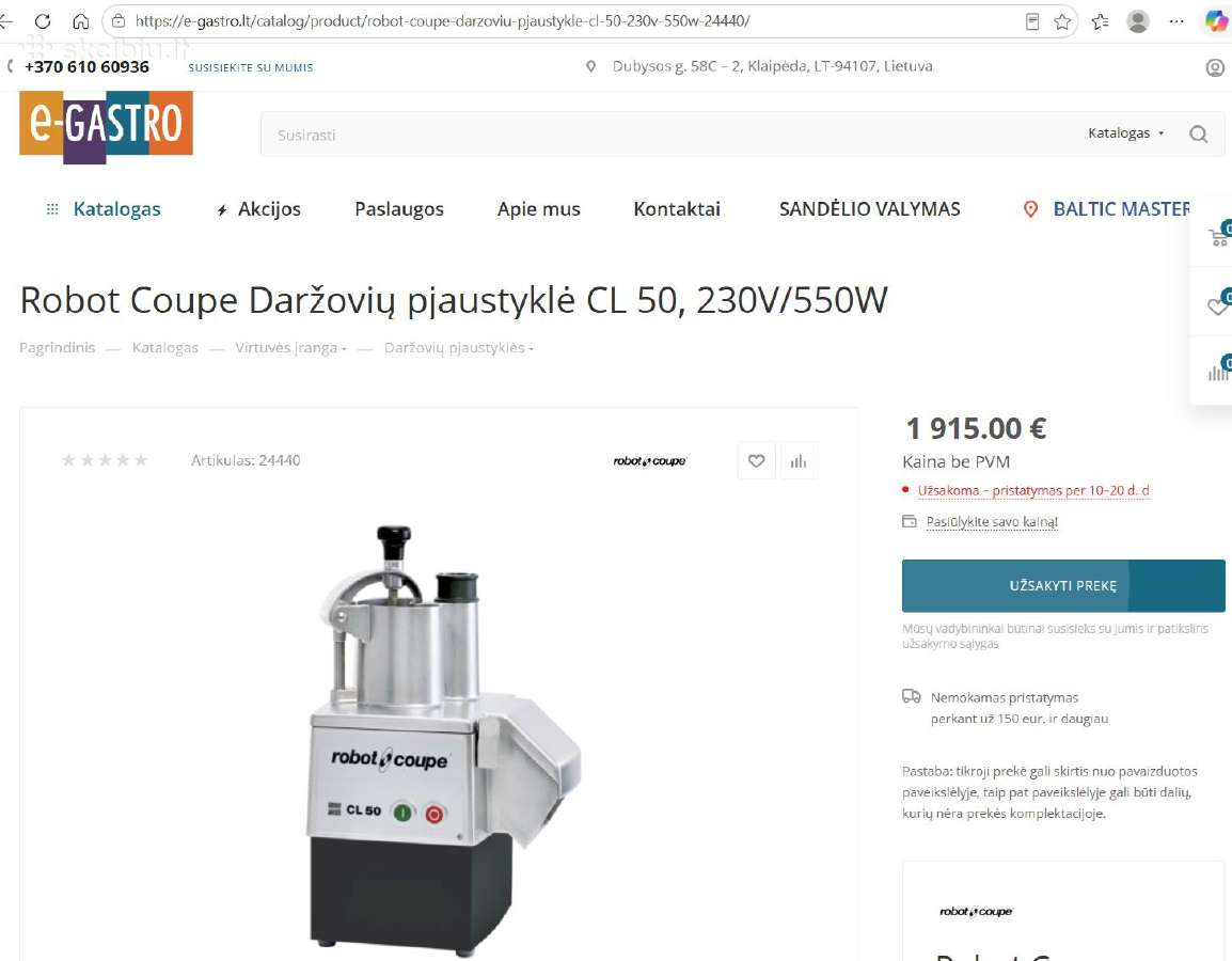 Pjaustyklė daržovėms su pjaustymo diskais - nuotraukos Nr. 5