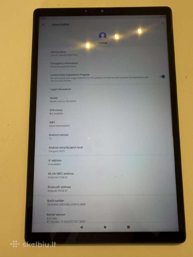 Lenovo tab m10 plus - nuotraukos Nr. 2