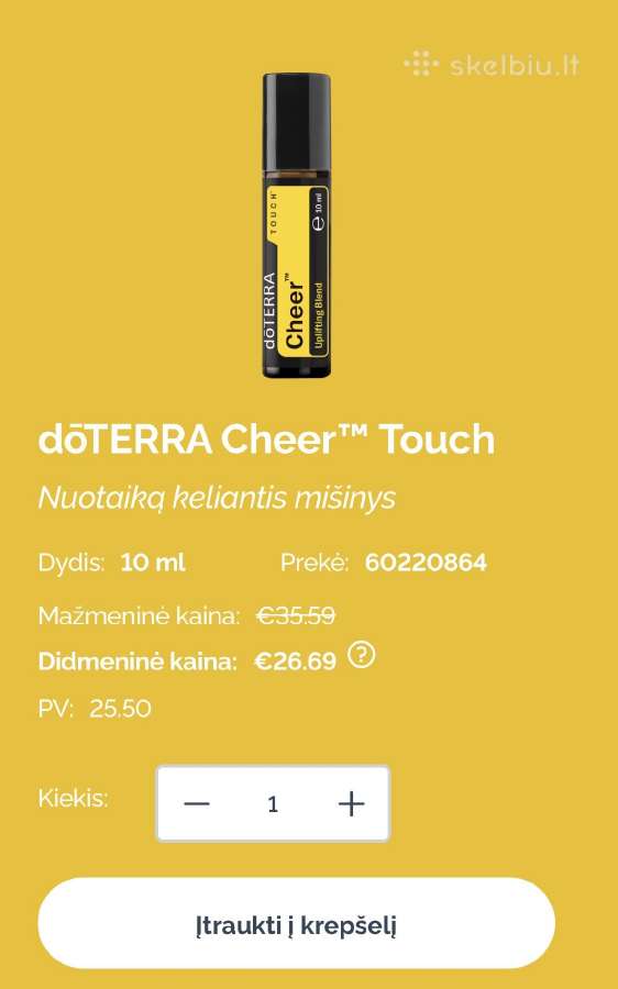 Naujas Doterra eterinis aliejus Cheer Touch - nuotraukos Nr. 3
