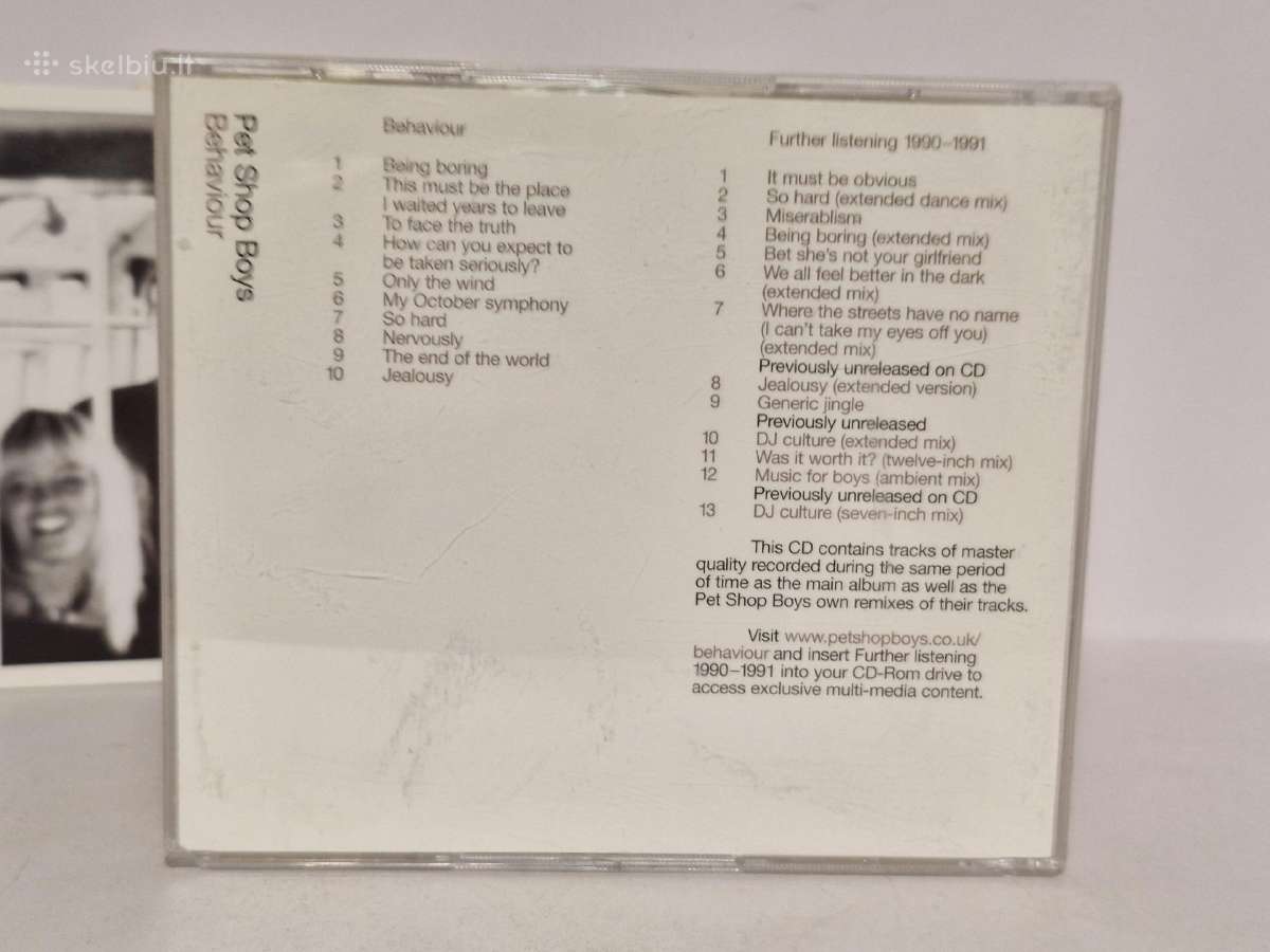 Audio 2cd Pet Shop Boys – Behaviour / Further List - nuotraukos Nr. 12