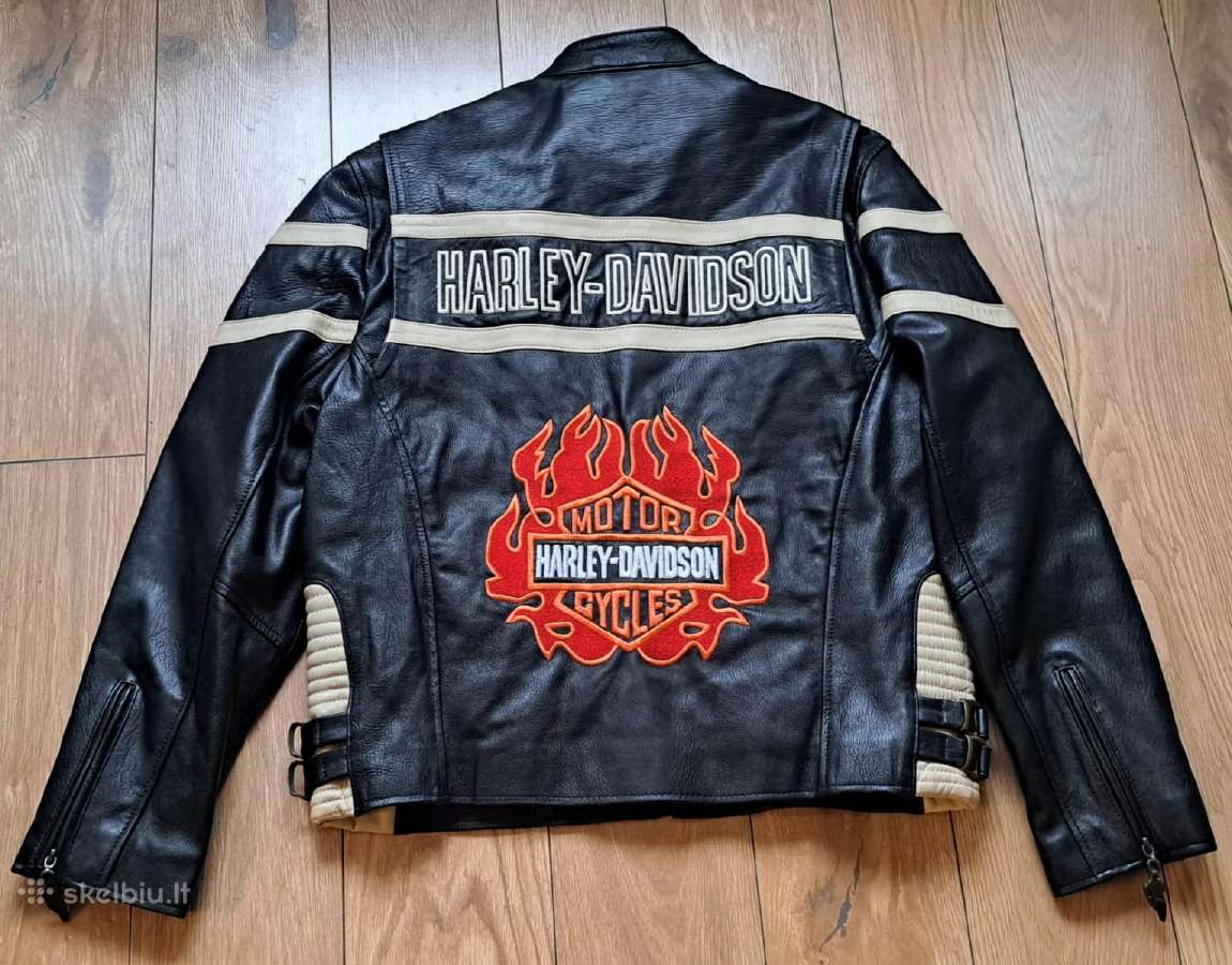Harley Davidson odinė striukė ,L dydis - nuotraukos Nr. 2