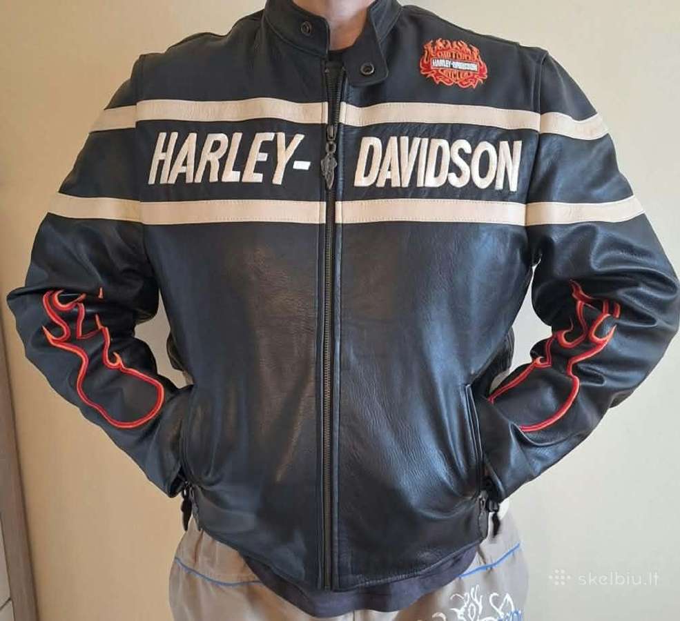 Harley Davidson odinė striukė ,L dydis - nuotraukos Nr. 7