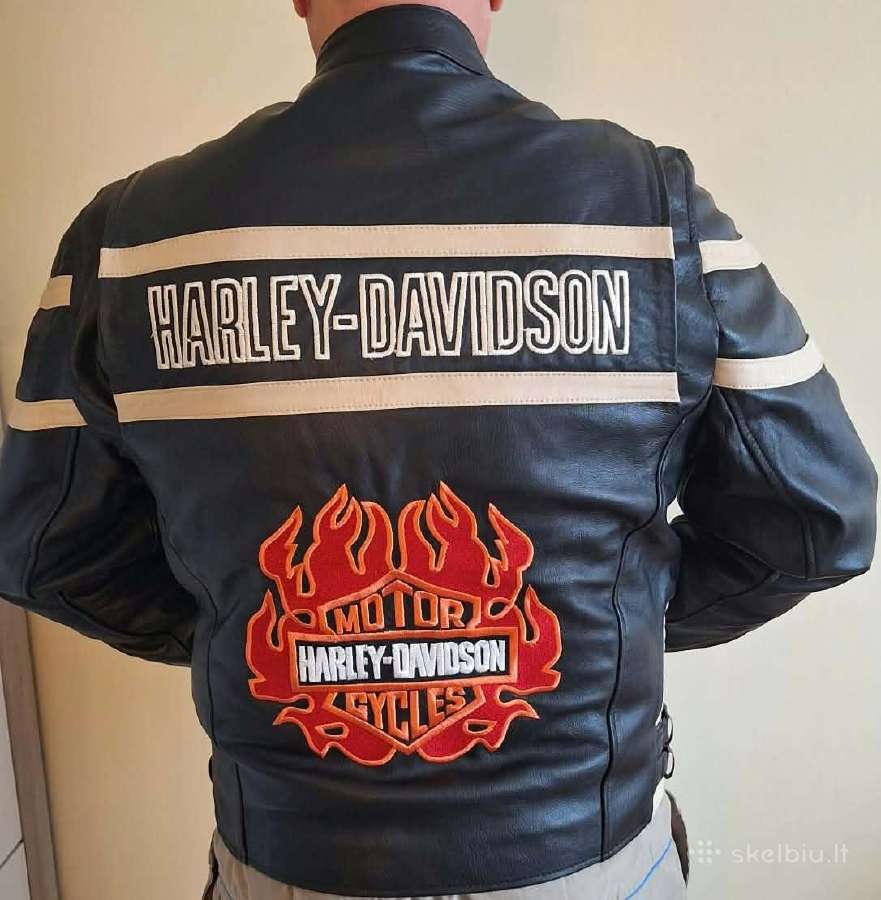 Harley Davidson odinė striukė ,L dydis - nuotraukos Nr. 8