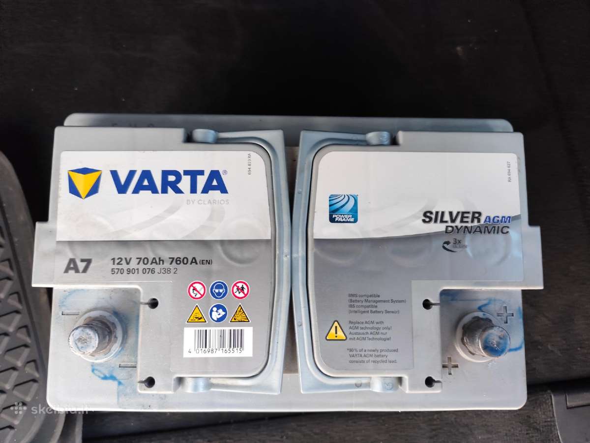 Varta Silver Dynamic Agm 70ah 760a - nuotraukos Nr. 2