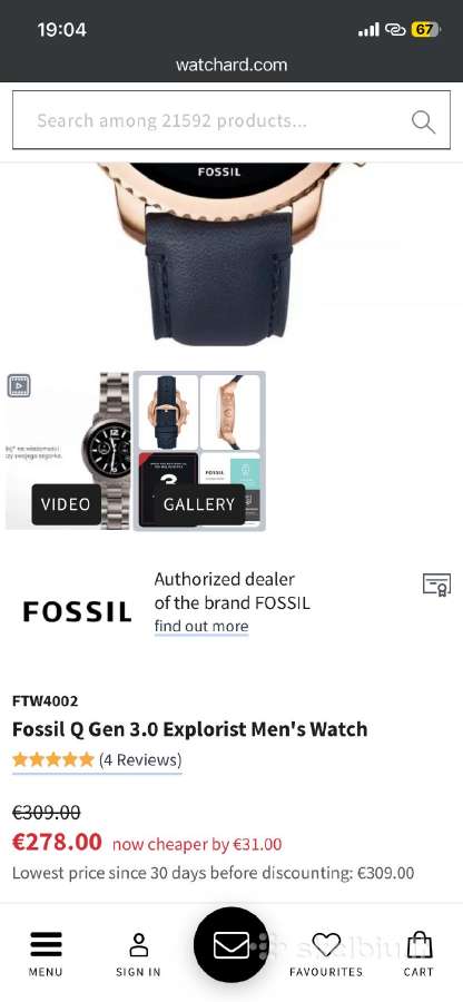 Fossil smart watch (išmanusis laikrodis ) - nuotraukos Nr. 6
