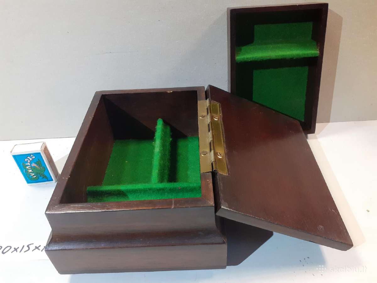 Medinė vintažinė dėžutė 20x15x12cm - nuotraukos Nr. 8