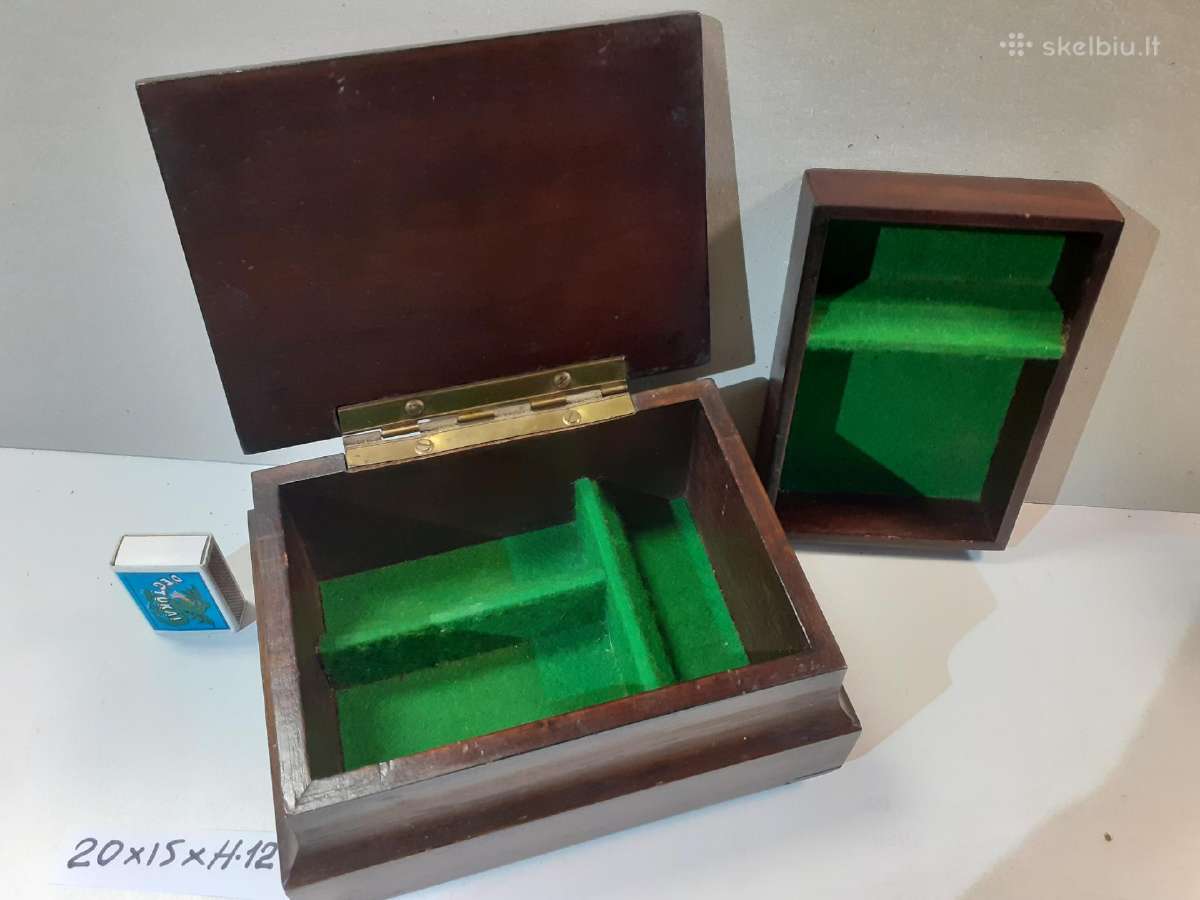 Medinė vintažinė dėžutė 20x15x12cm - nuotraukos Nr. 3