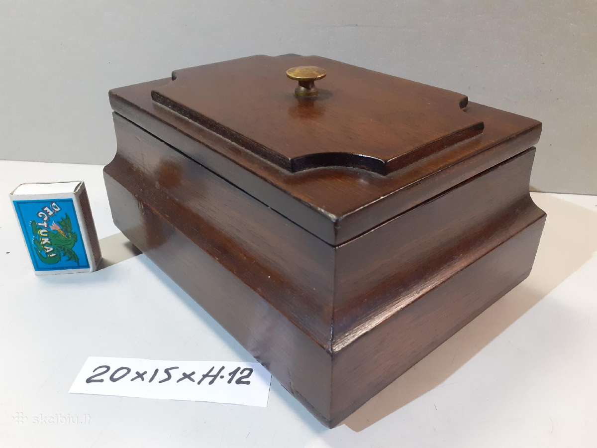 Medinė vintažinė dėžutė 20x15x12cm - nuotraukos Nr. 14