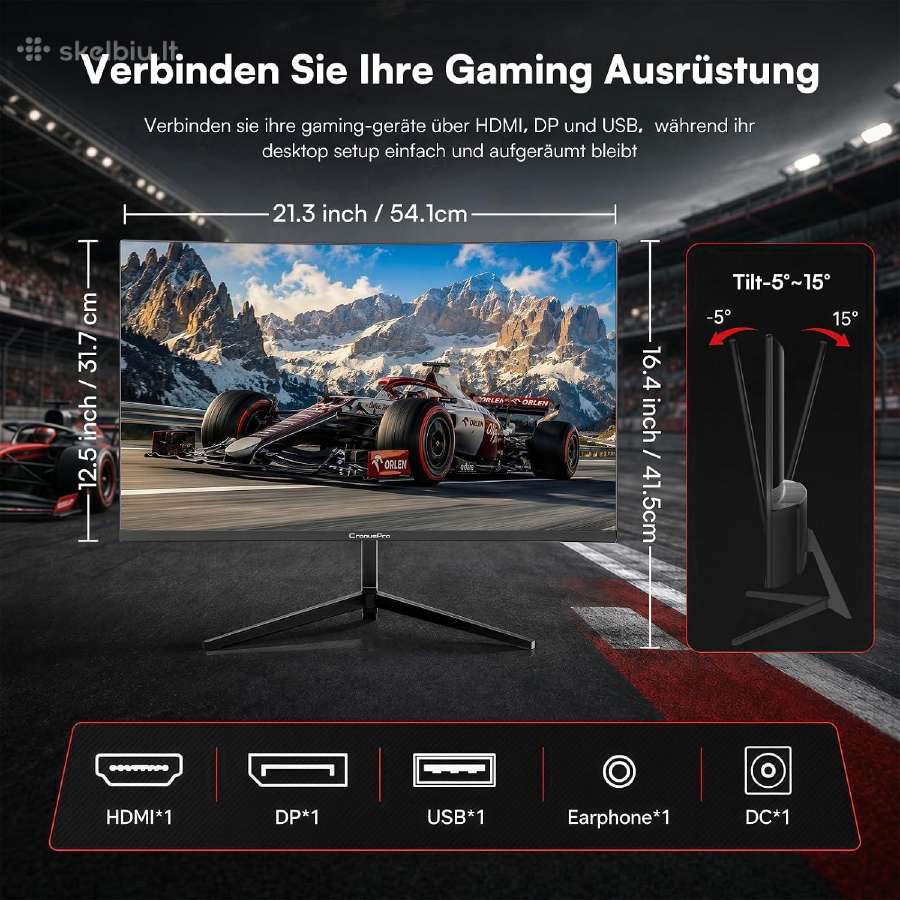 Naujas 24" Curved Gaming Monitorius 240 Hz! 1 ms - nuotraukos Nr. 7