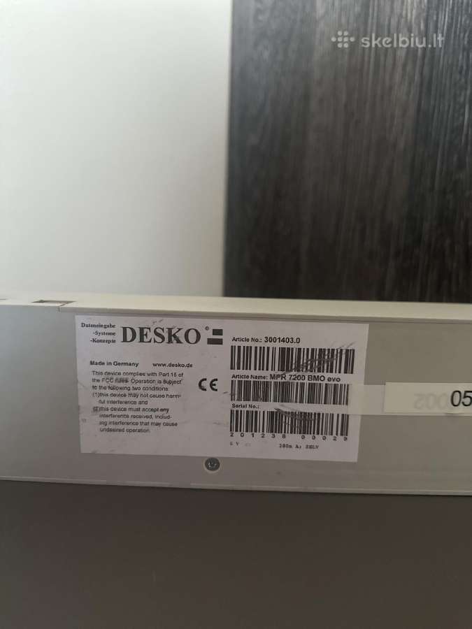 Desko Mpr 7200 Bmo EVO kortelių skaitytuvas - nuotraukos Nr. 3
