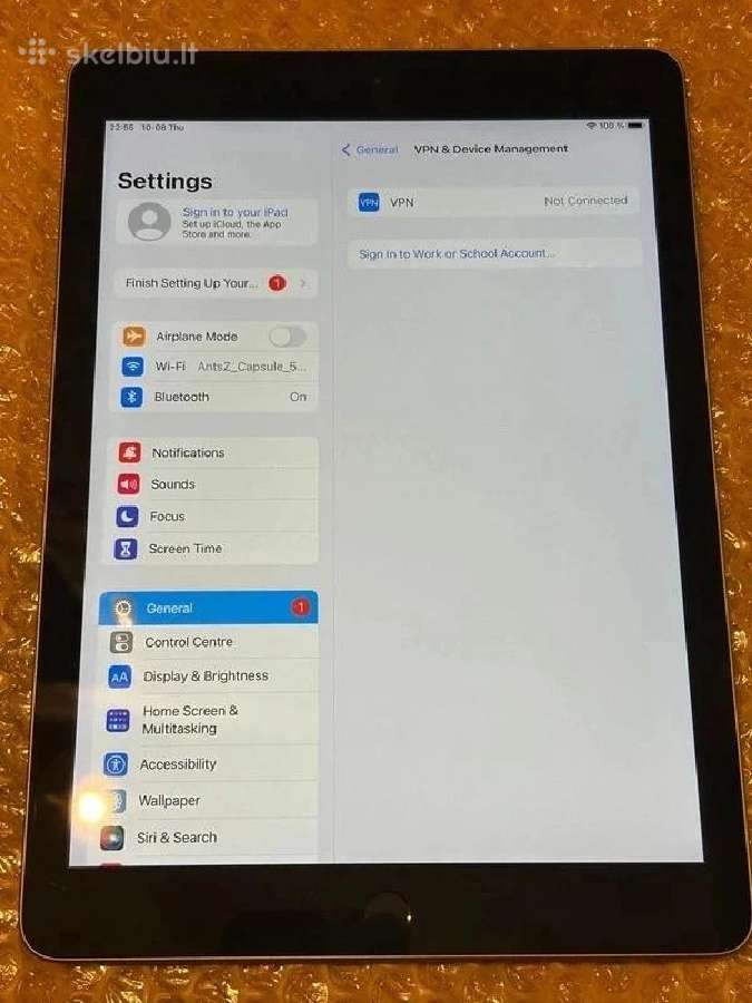 Apple iPad 5th Gen 32gb Wi-fi (87% Battery) - nuotraukos Nr. 7