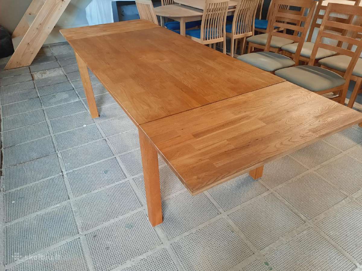 Ąžuolinis Stalas 160-252cm, iš Danijos - nuotraukos Nr. 3