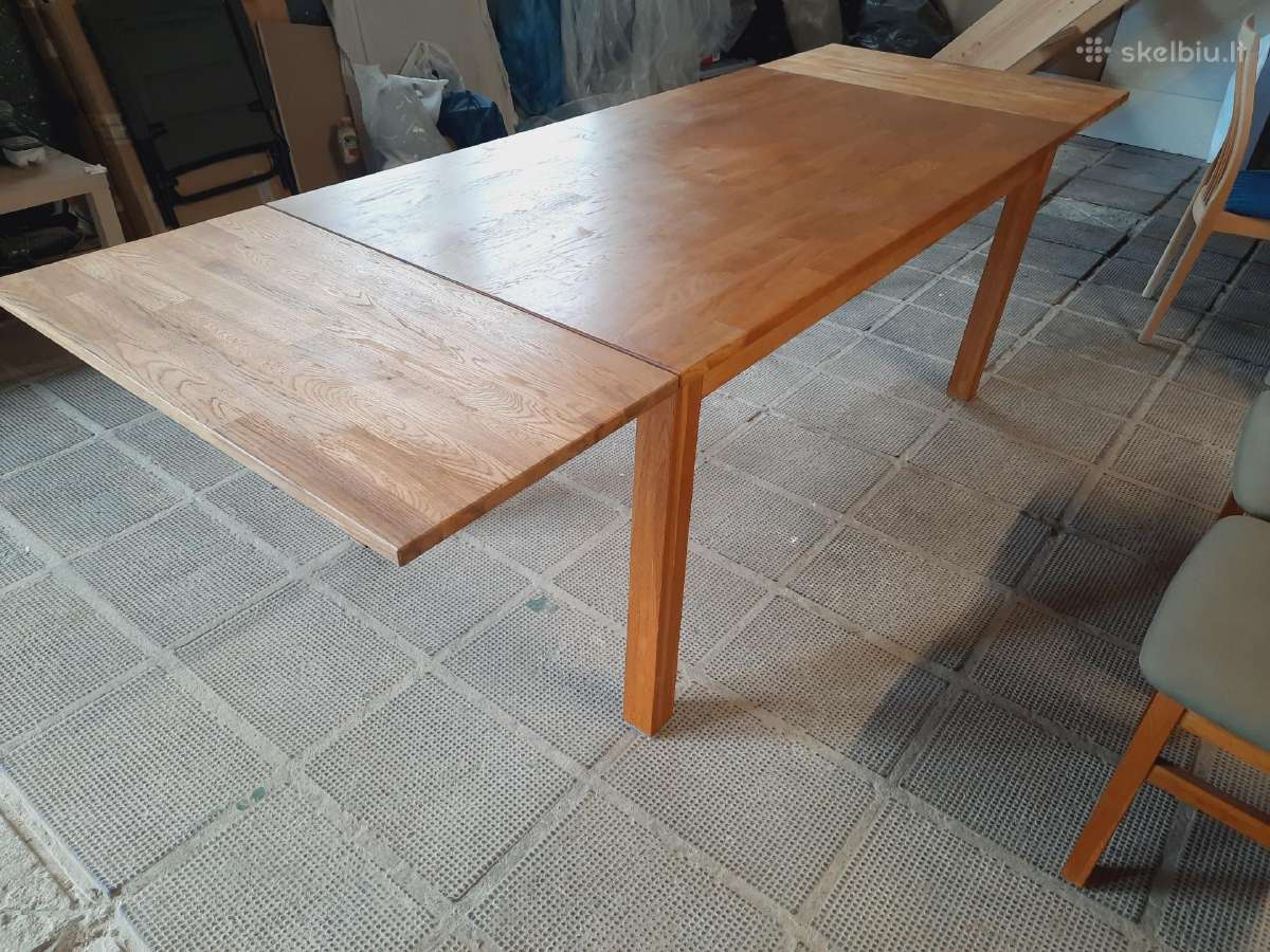 Ąžuolinis Stalas 160-252cm, iš Danijos - nuotraukos Nr. 7